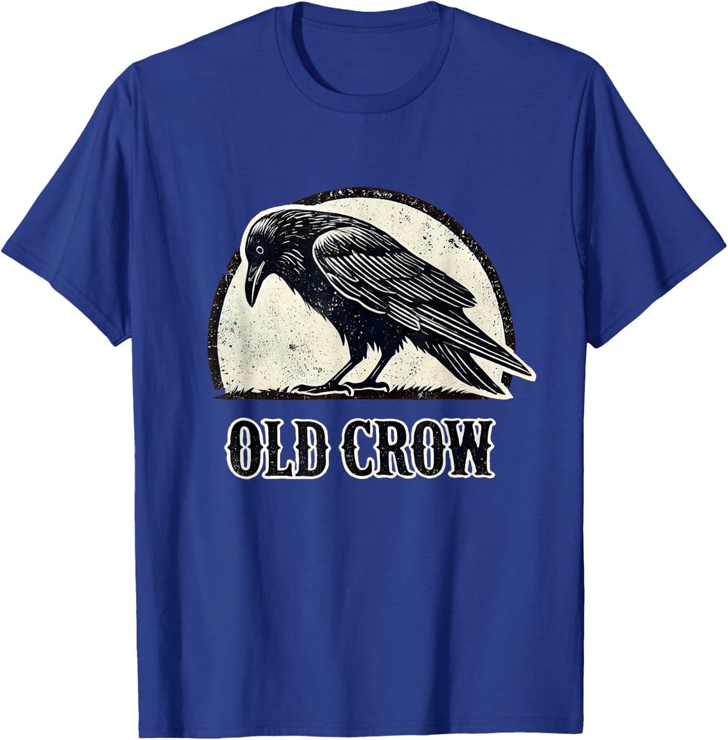 Old Crow Graphic , Small, Black T-Shirt - T-Shirt | Royal