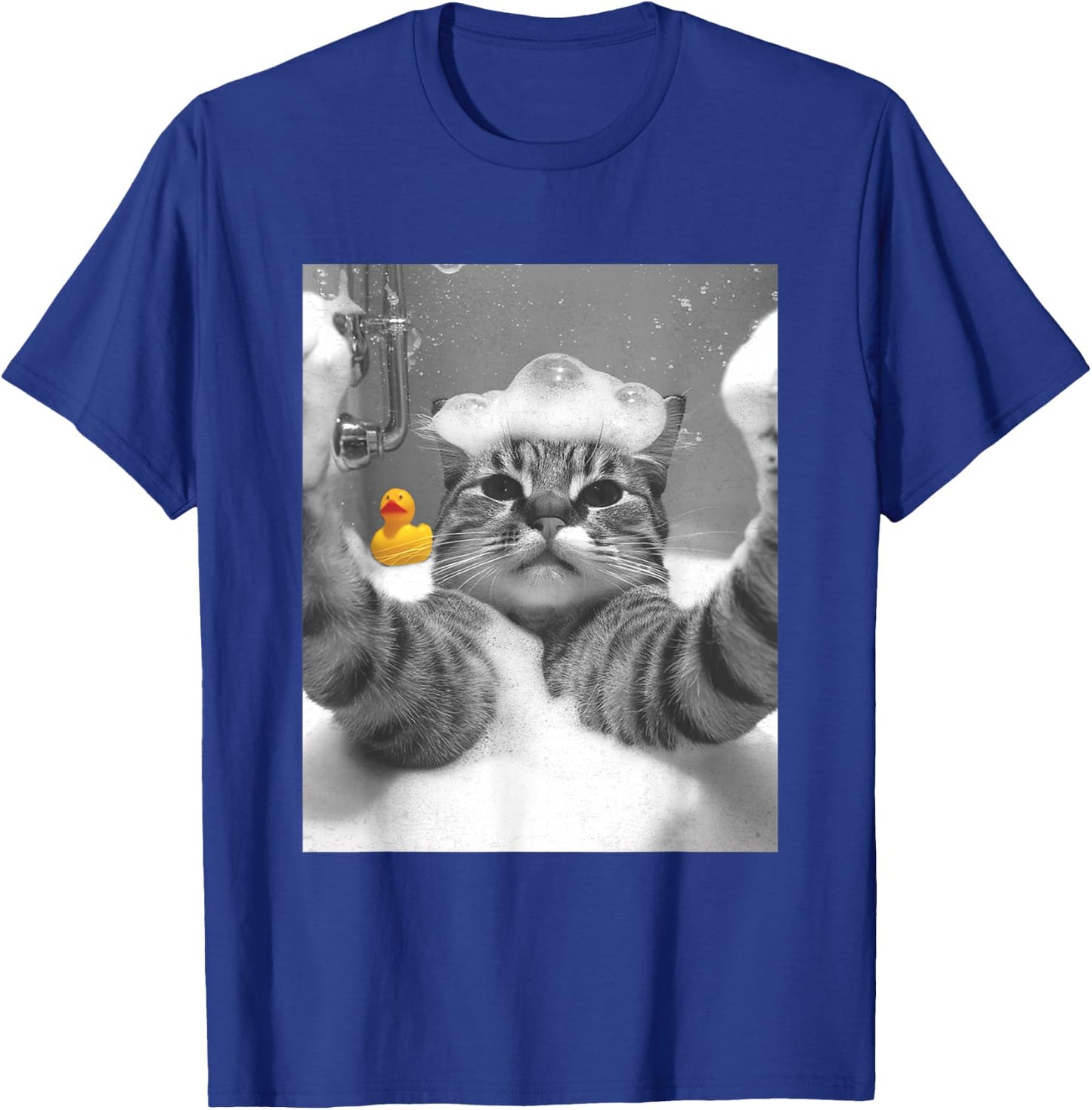 Lustige Katzen Meme Shirts & Zubehör Katze in Badewanne Selfie Schwarz Erwachsene Klein EU 40-50 T-Shirt - T-Shirt | Royal