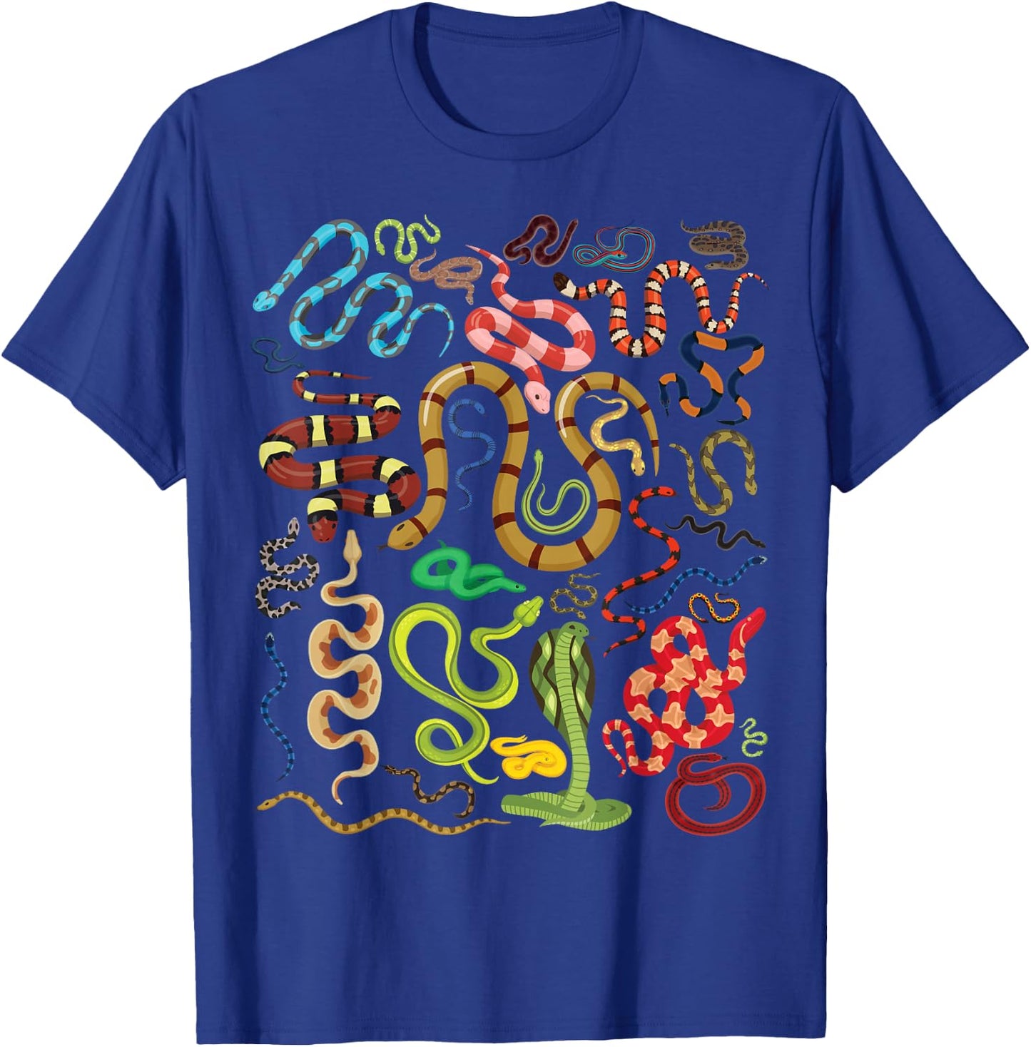 Types Of Snakes Educational Herpetologist Boys Girls Kids T-Shirt - T-Shirt | Royal