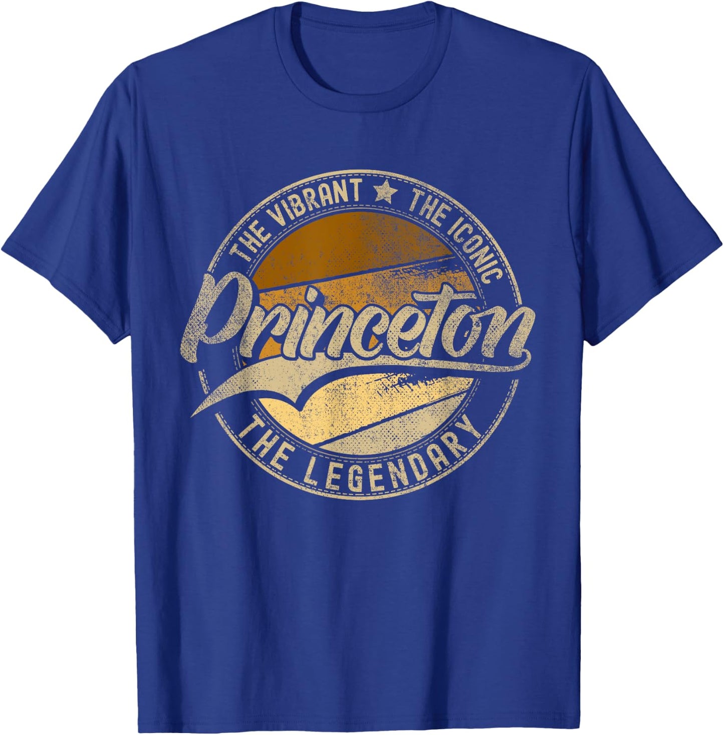 Princeton NJ | New Jersey | Vintage Distressed T-Shirt - T-Shirt | Royal