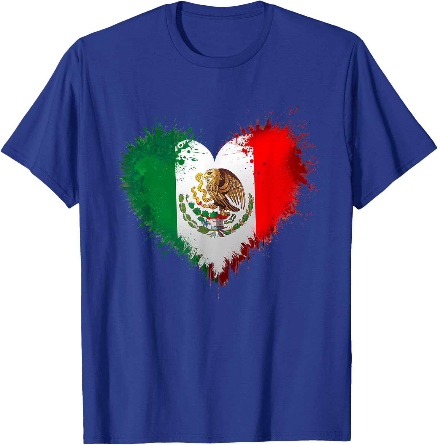 Mexico City Mexican Flag Heart - Independence Day Of Mexico T-Shirt - T-Shirt | Royal