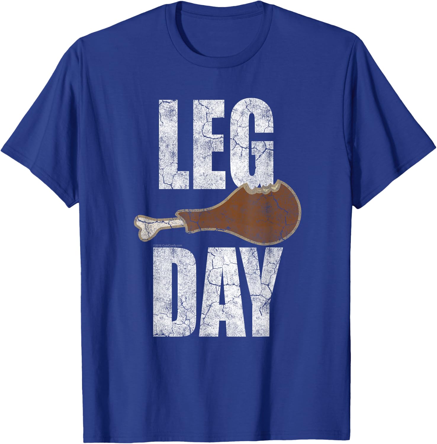 Funny Thanksgiving Leg Day Turkey Gym Workout T-Shirt - T-Shirt | Royal