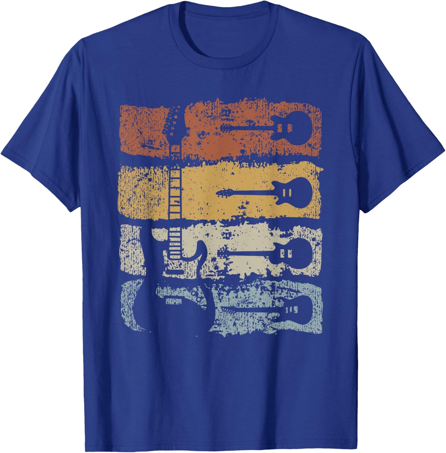 Guitar Player Rock Music Retro Guitar , black T-Shirt - T-Shirt | Royal