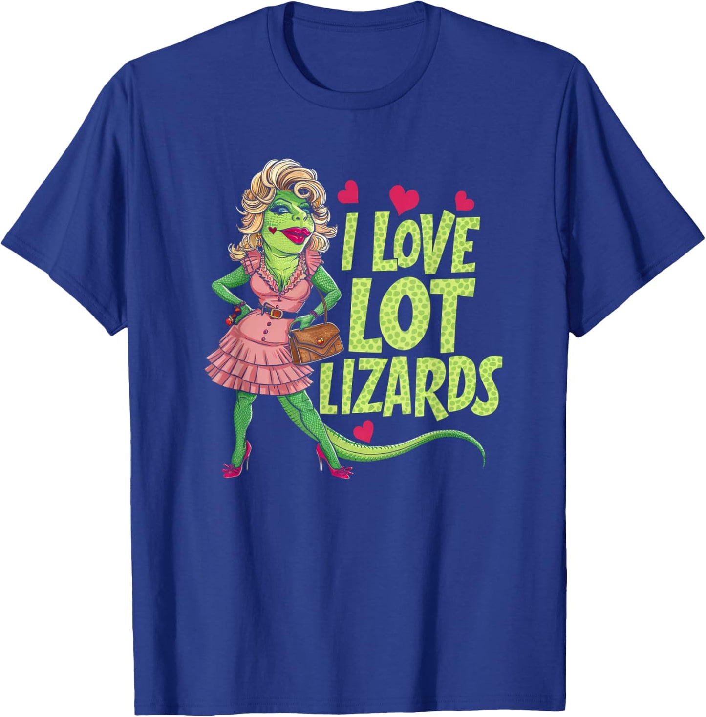 I Love Lot Lizards Funny Trucker T-Shirt - T-Shirt | Royal