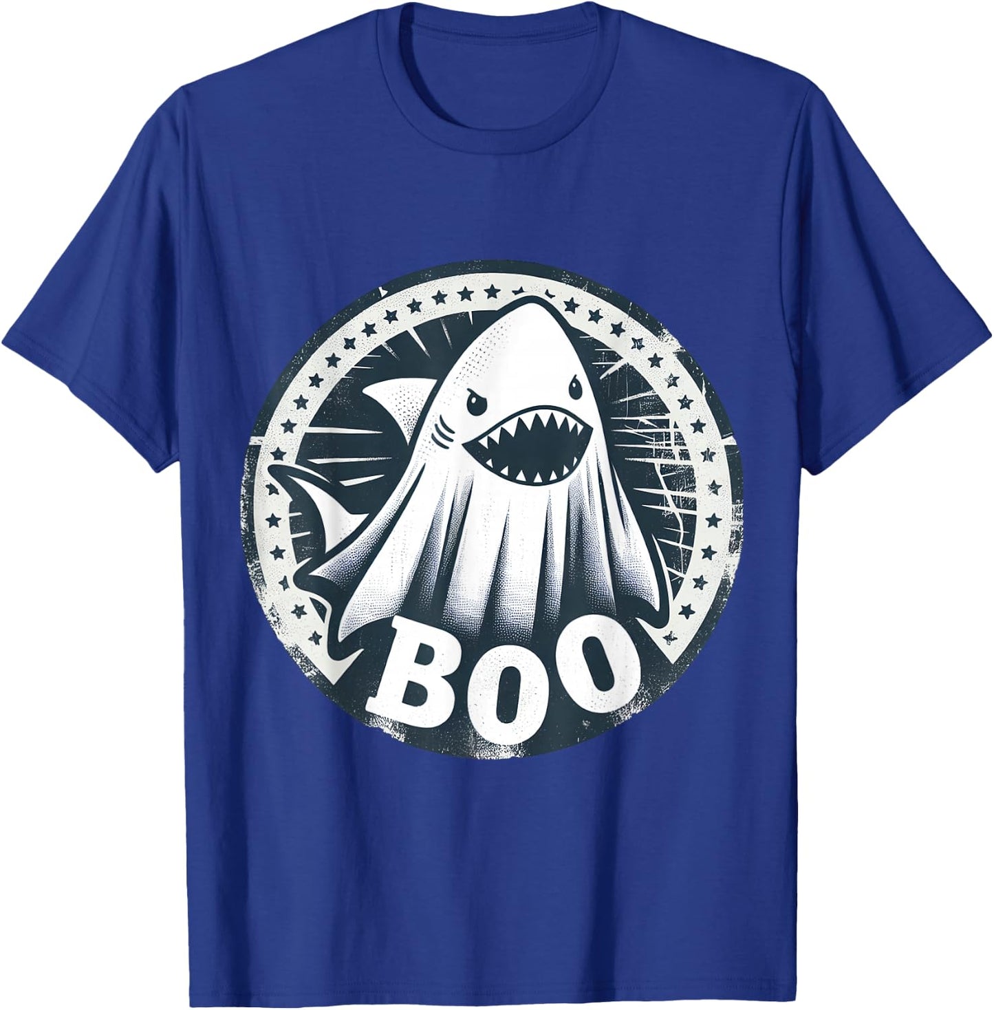 Boo Ghost Shark Funny Halloween Costume T-Shirt - T-Shirt | Royal