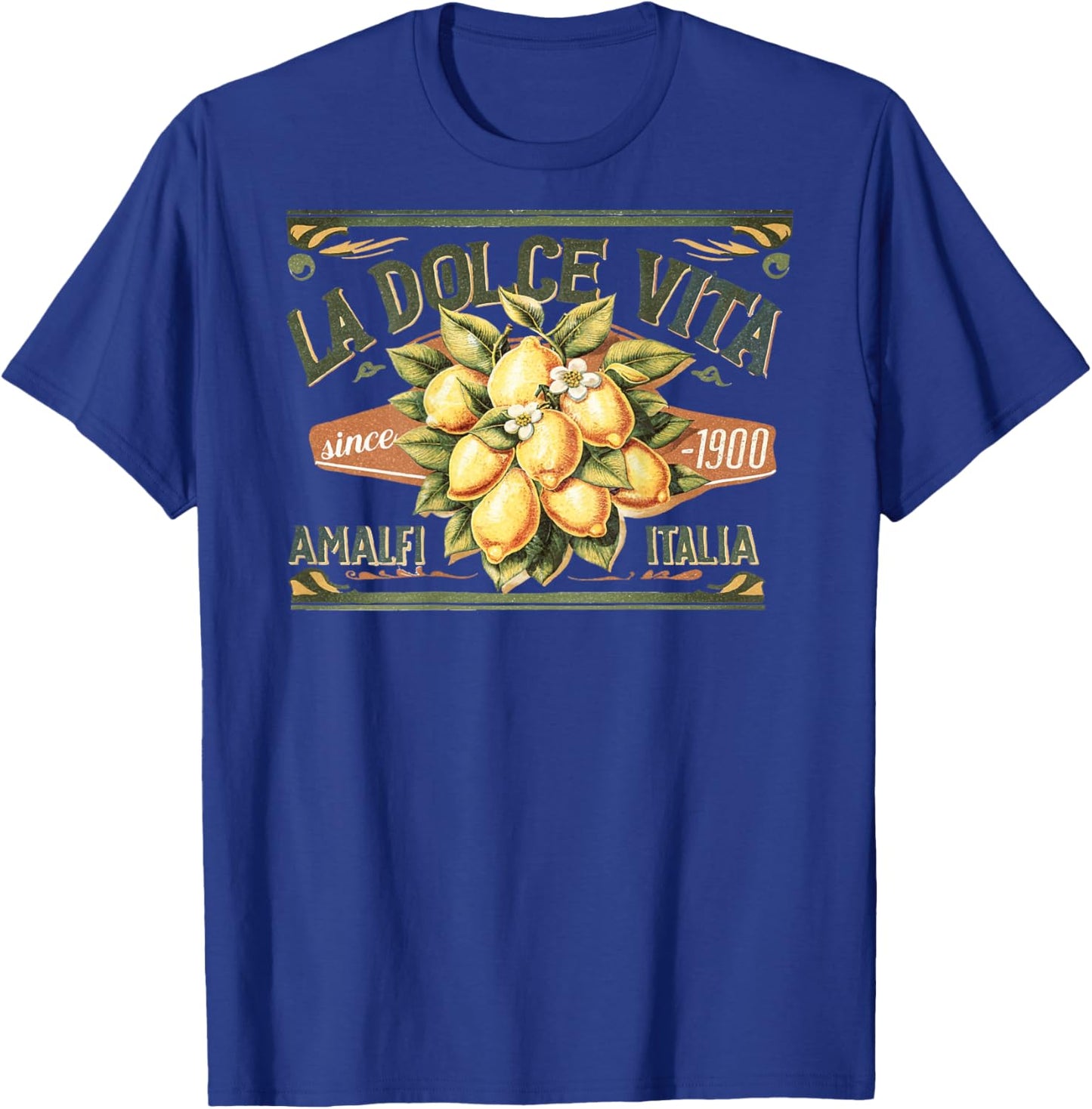 La Dolce Vita – Amalfi Italia Vintage Lemon Label Since 1900 T-Shirt - T-Shirt | Royal