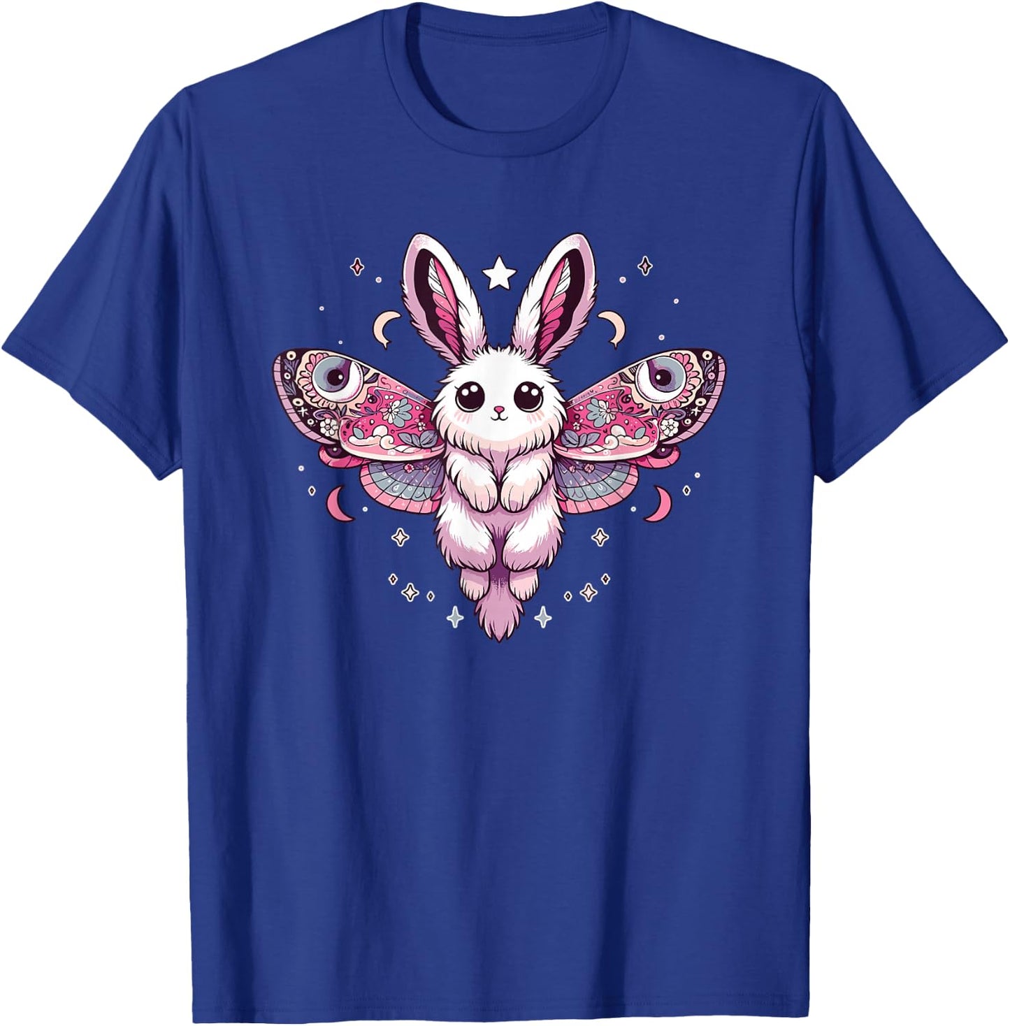 Kawaii Pastel Goth Cute Creepy Bunny Moth T-Shirt - T-Shirt | Royal