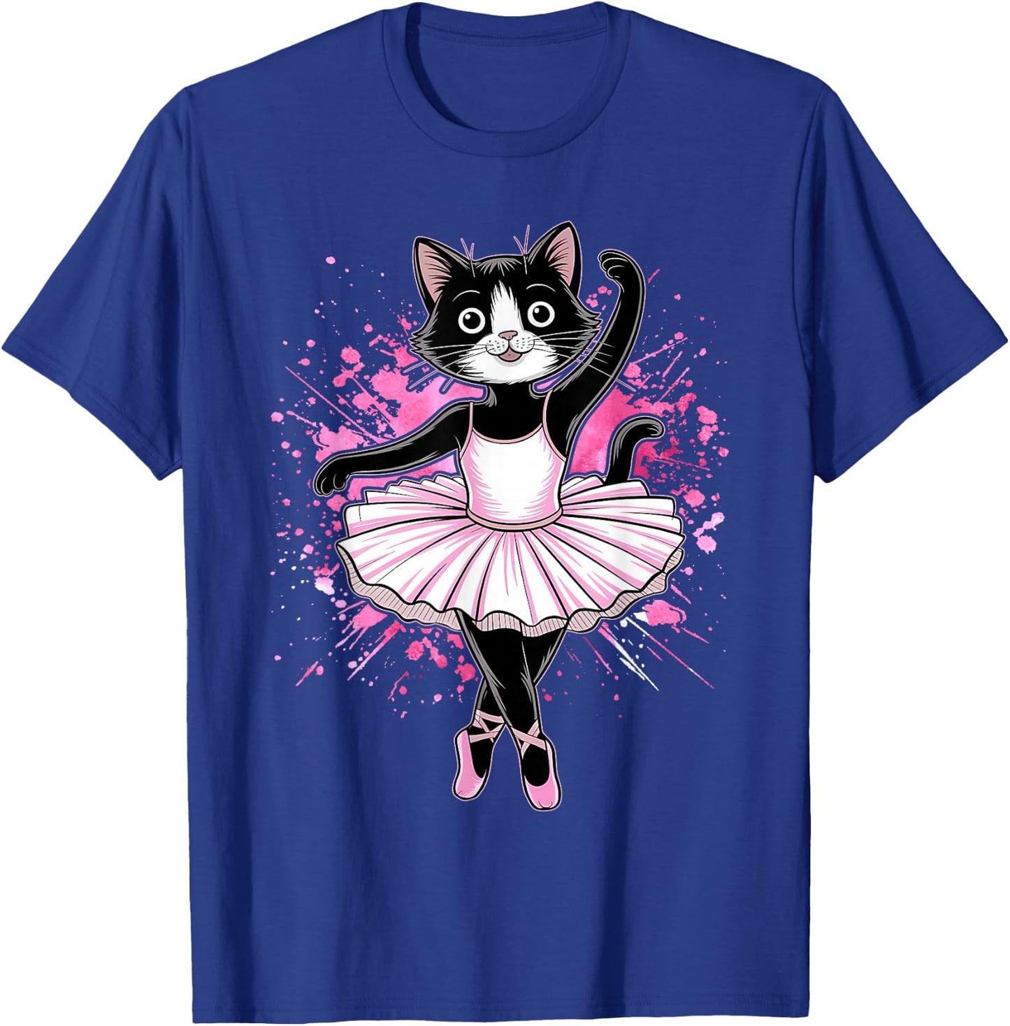 Rahmonty Designs Ballet Cat Lover Dance Recital Funny Black T-Shirt - T-Shirt | Royal