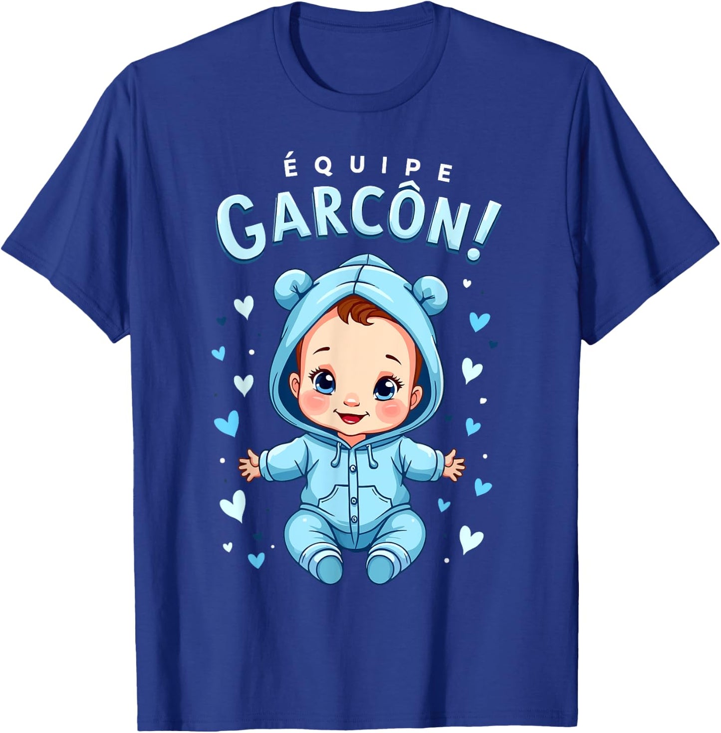 Gender Revelation Team Boy Humor Baby Shower T-Shirt - T-Shirt | Royal