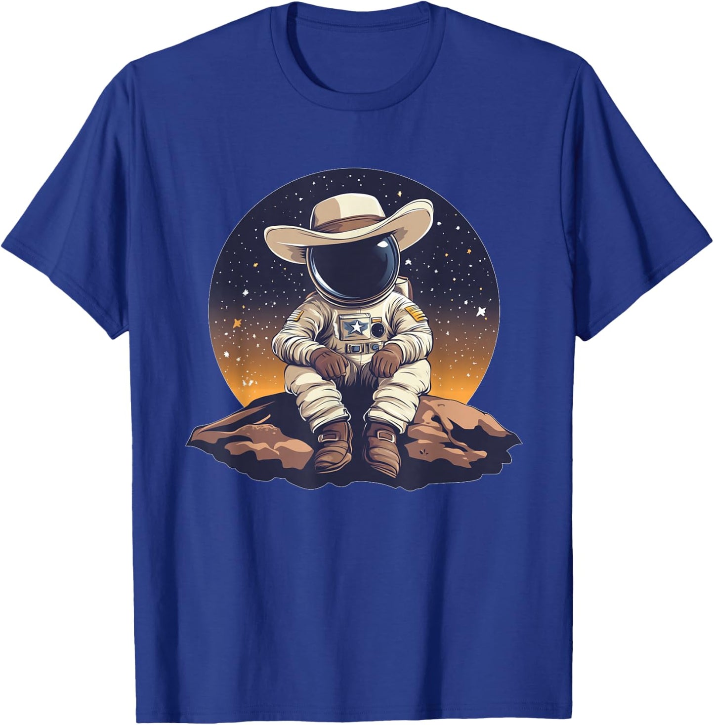 Rodeo Astronaut Costume for Cowboy and Space Lovers T-Shirt - T-Shirt | Royal