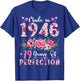 79 Year Old Made In 1946 Floral 79th Birthday Women T-Shirt - T-Shirt | Royal