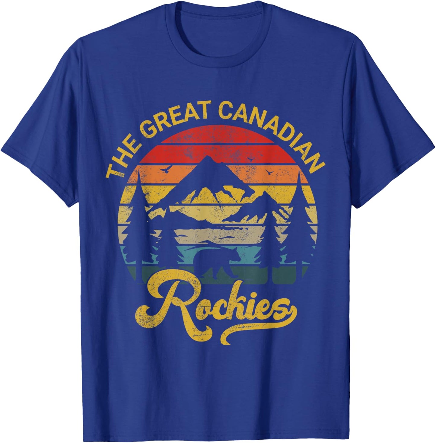 retro vintage Canadian Rockies souvenir T-Shirt - T-Shirt | Royal