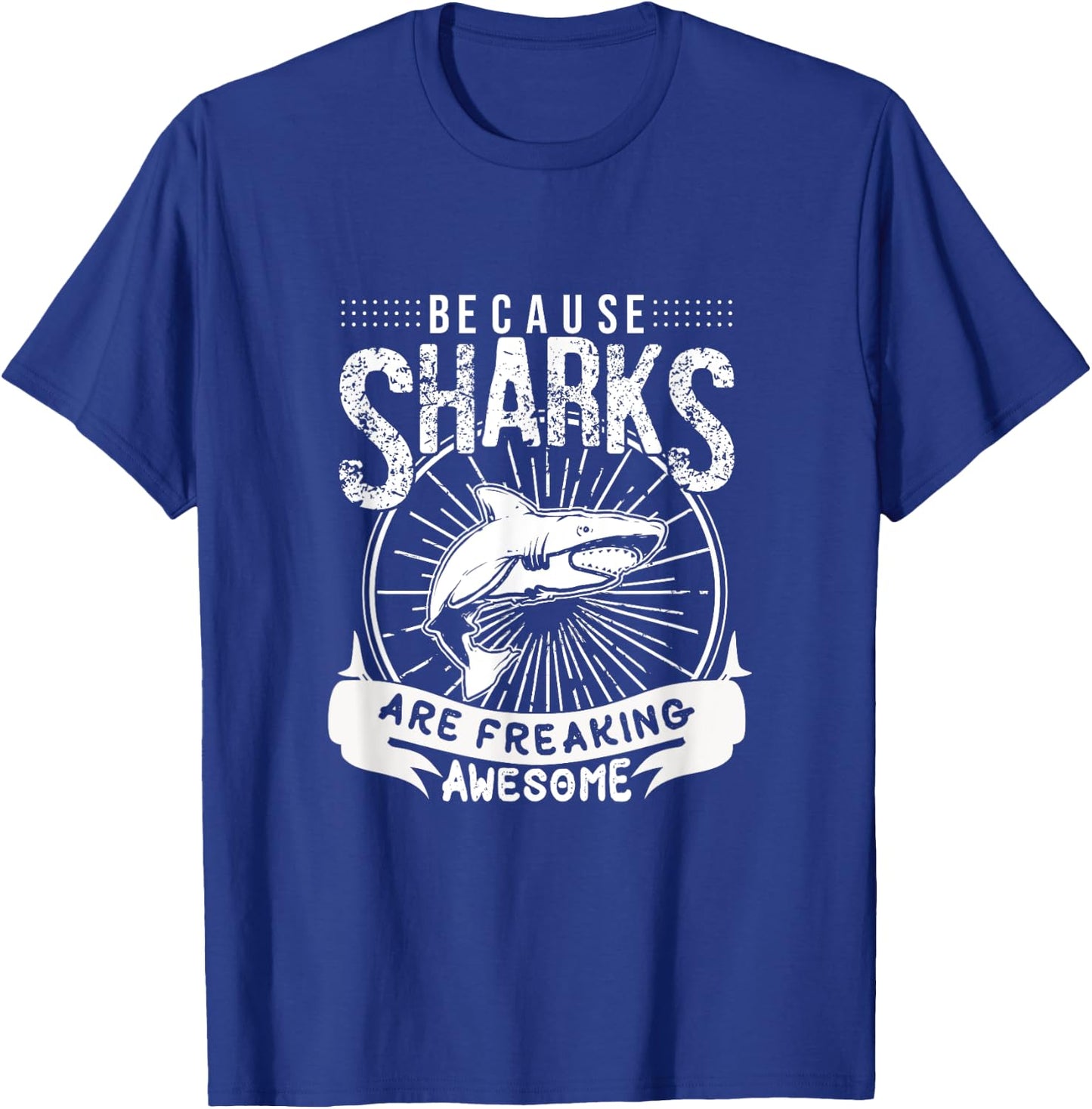 Sharks A freaking awesome Shark Ocean Sharks Summer Women Girls Kids T-Shirt - T-Shirt | Royal
