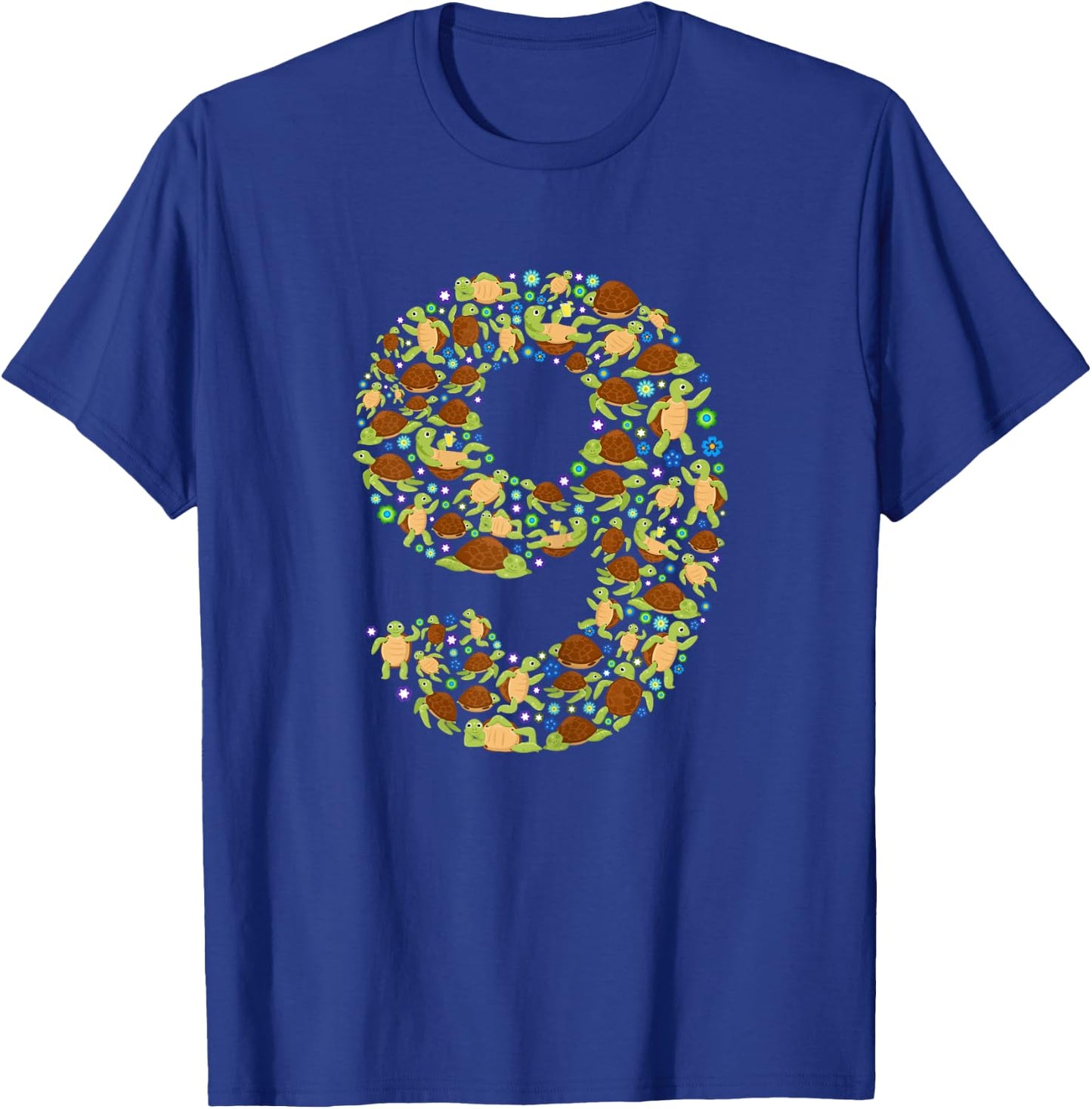 9 Jahre alte Schildkröte für Mädchen, Jungen, Schildkröten T-Shirt - T-Shirt | Royal