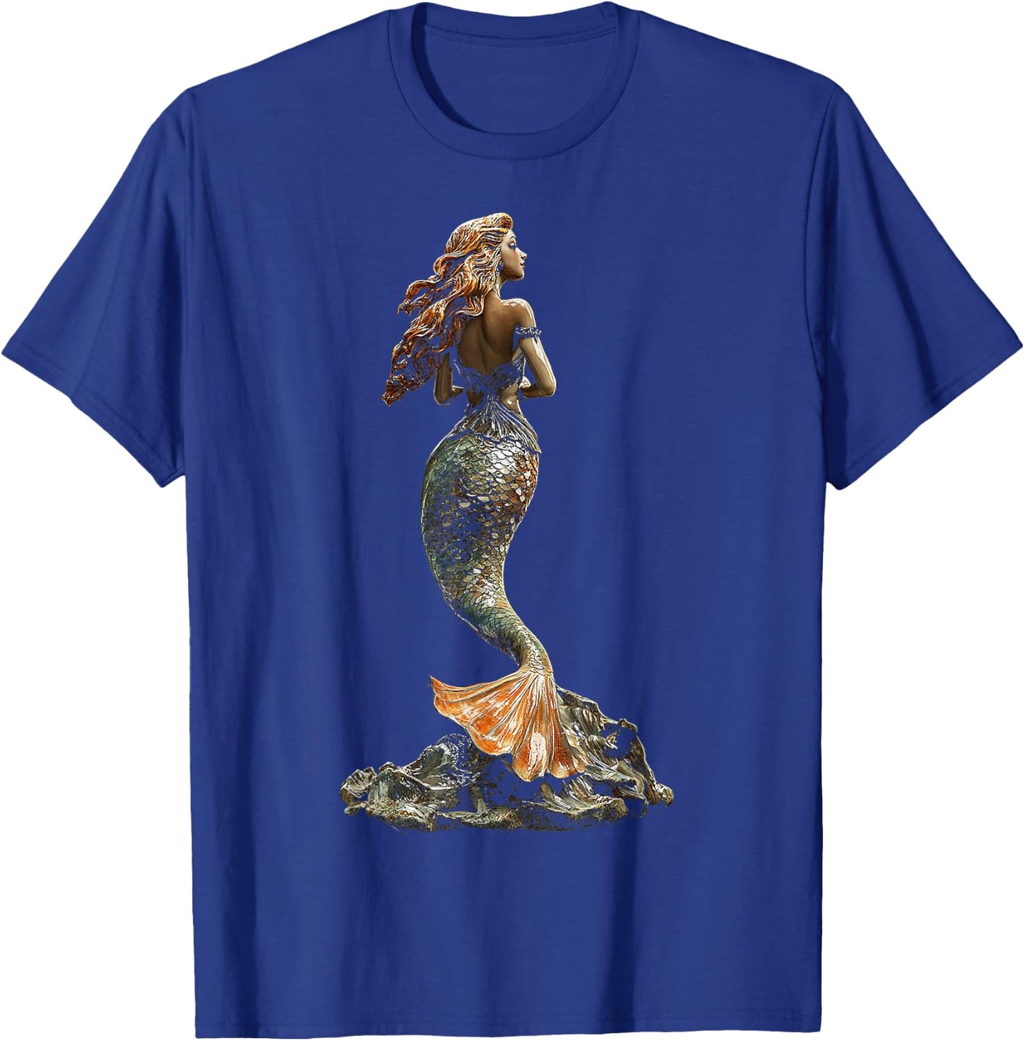 Mermaid Mythical Motif Fantasy Art Mermaid T-Shirt - T-Shirt | Royal