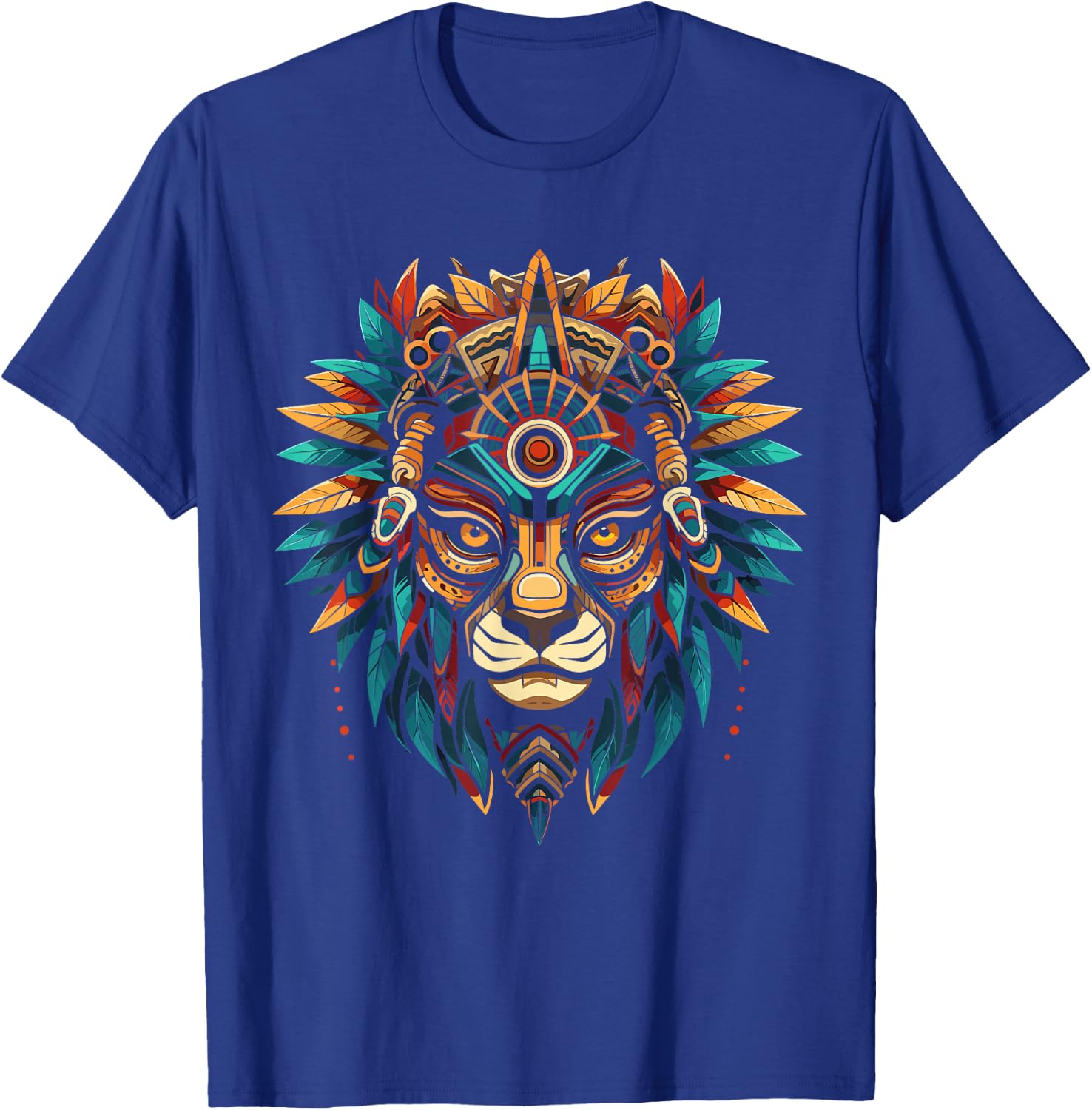 Aztec Jaguar Warrior Aztec Culture Mayan Indigenous T-Shirt - T-Shirt | Royal