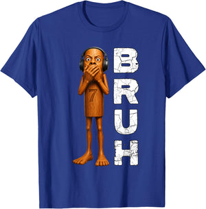 Funny Tung Tung Speed Scared Face Tuff Brainrot Meme T-Shirt - T-Shirt | Royal