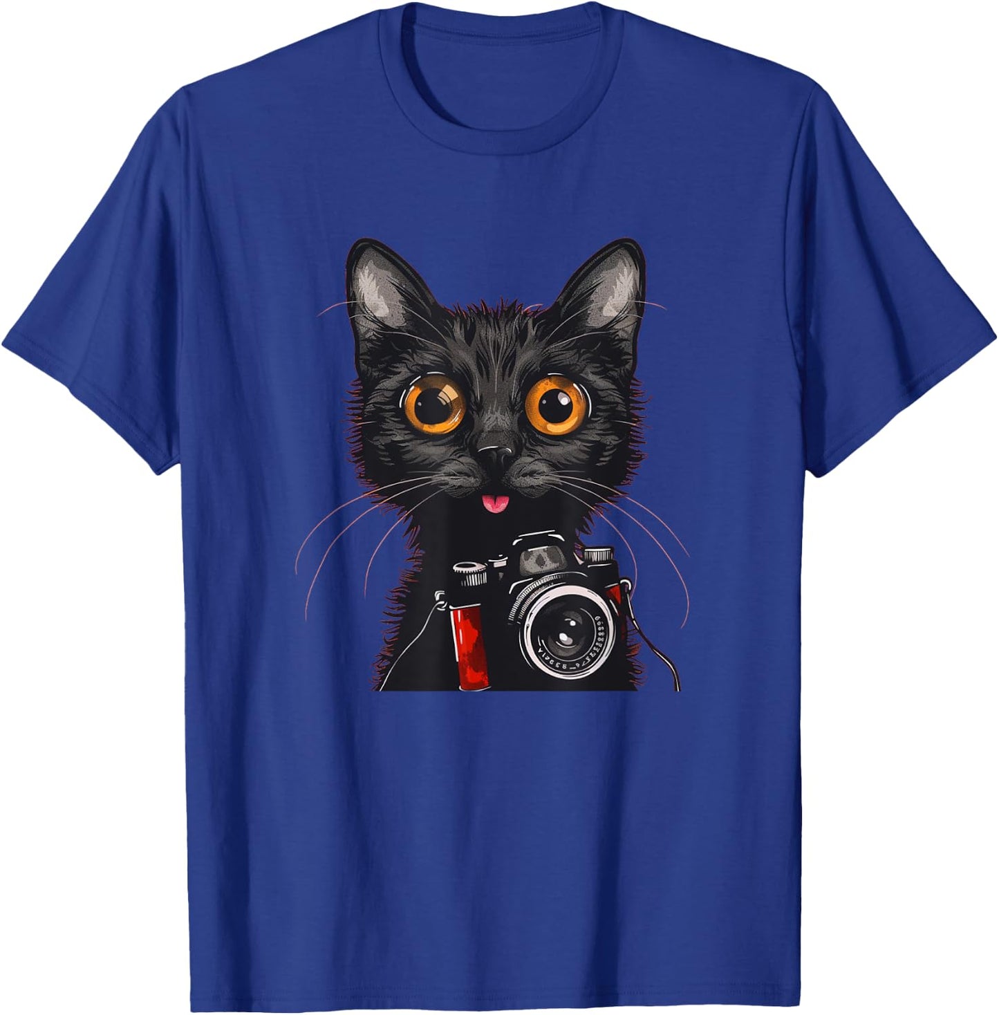 Funny Tourists Cat with Camera Costume Women Kids T-Shirt - T-Shirt | Royal