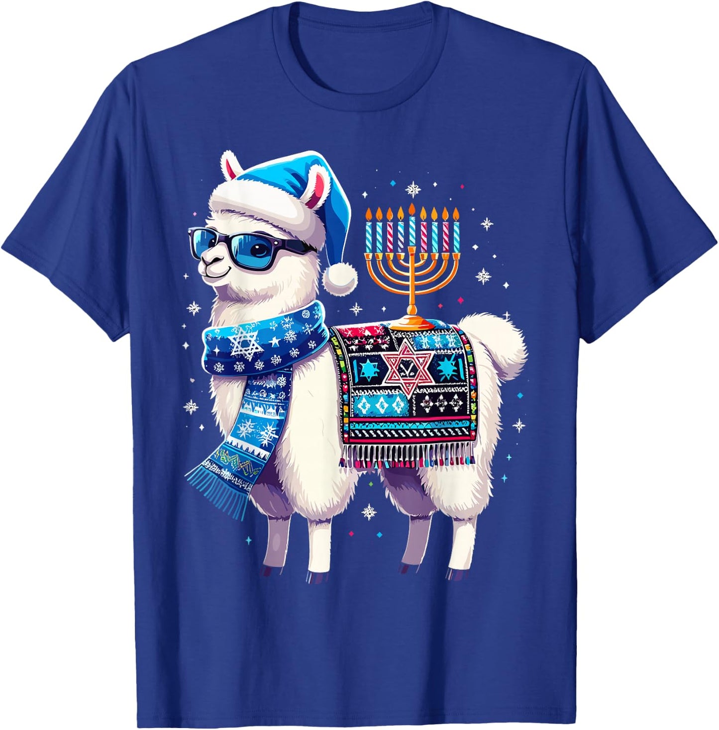 Hanukkah Llama Alpaca Chanukah T-Shirt - T-Shirt | Royal