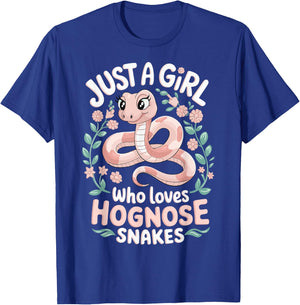 Just A Girl Who Loves Hognose Snakes T-Shirt - T-Shirt | Royal