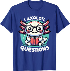 Funny Axolotl Questions Cute Axolotl T-Shirt - T-Shirt | Royal