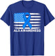 ALS Awareness Month USA American Flag Men Dad Husband ALS T-Shirt - T-Shirt | Royal