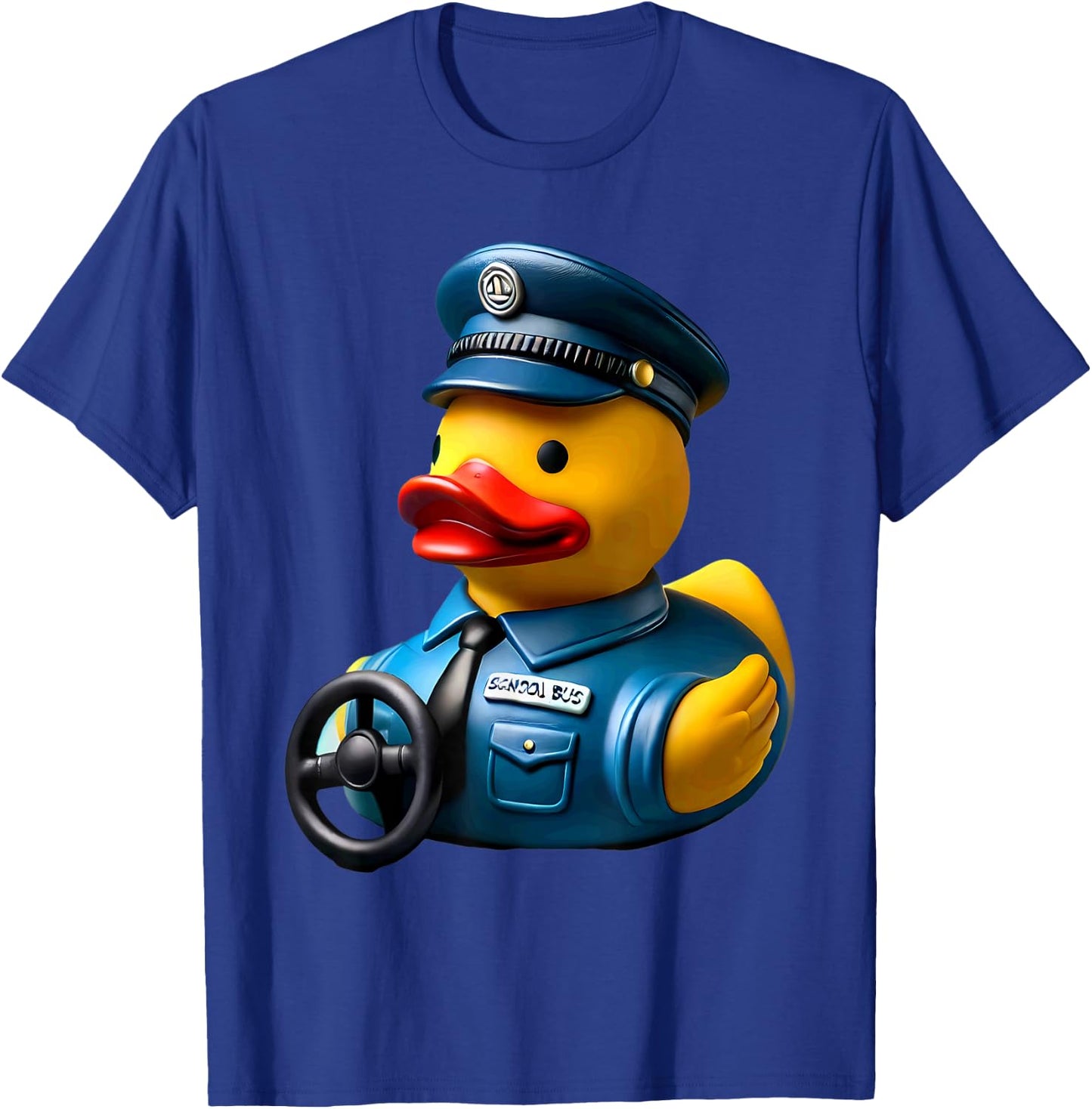 Rubber Duck School Bus Driver Ducky Duckie Men Women Kids T-Shirt - T-Shirt | Royal