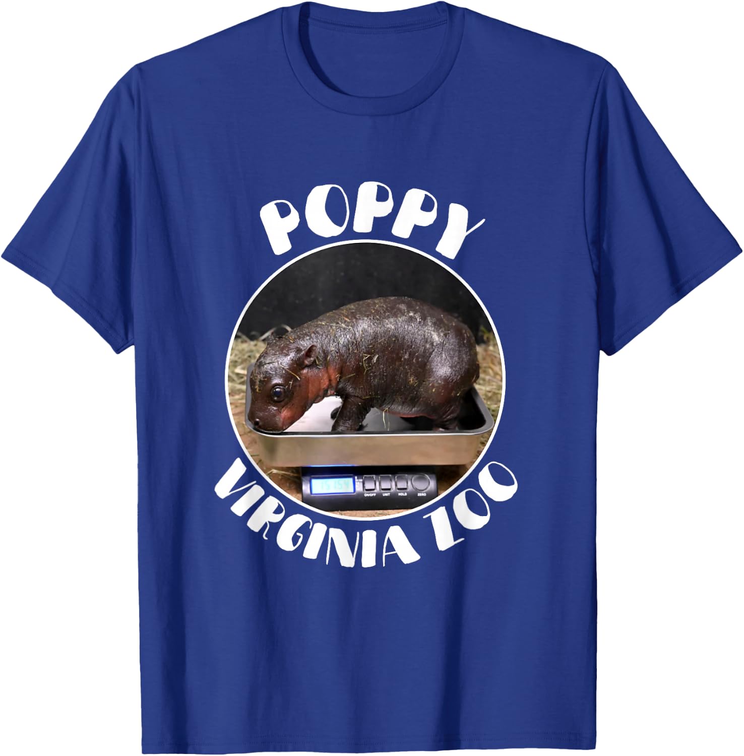 Poppy Virginia Zoo Pygmy - The Cute Baby Hippo T-Shirt - T-Shirt | Royal