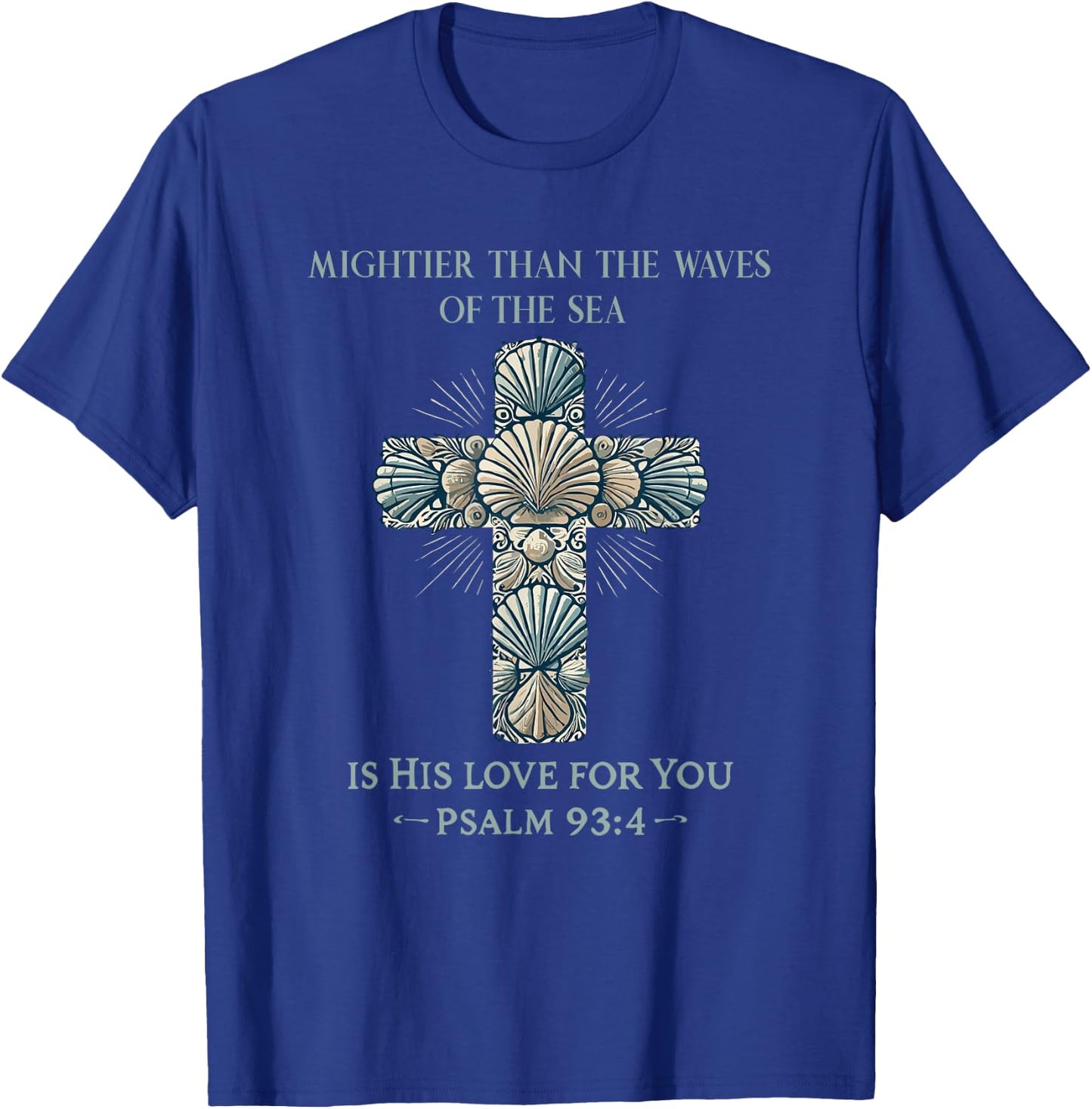Christian Seashell Style Beach T-Shirt - T-Shirt | Royal