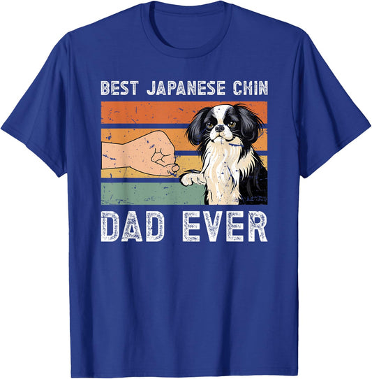 Best Japanese Chin Dad Ever Japanese Chin Owner T-Shirt - T-Shirt | Royal