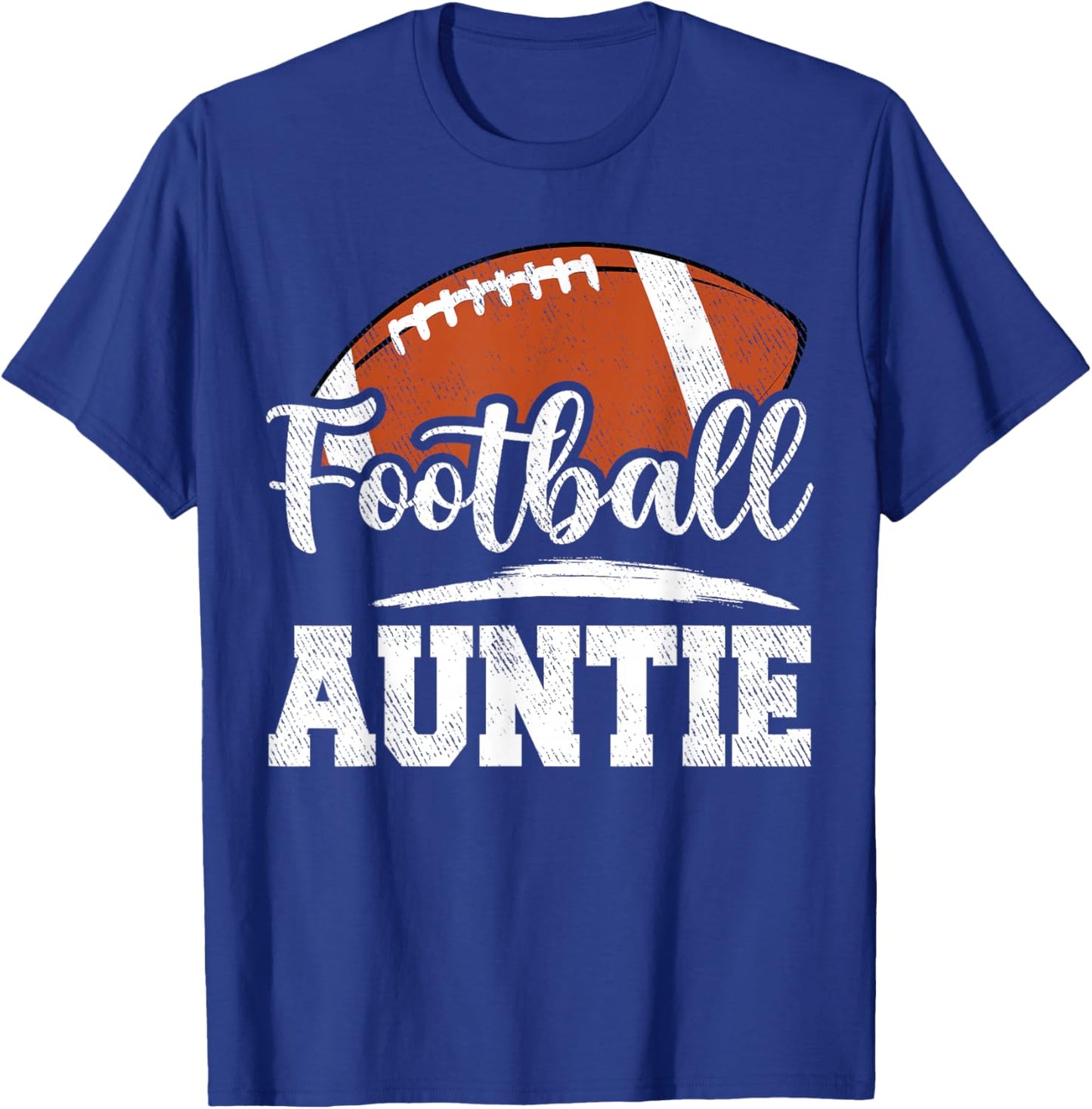 Football Auntie Football Player Game Day Mother's Day T-Shirt - T-Shirt | Royal