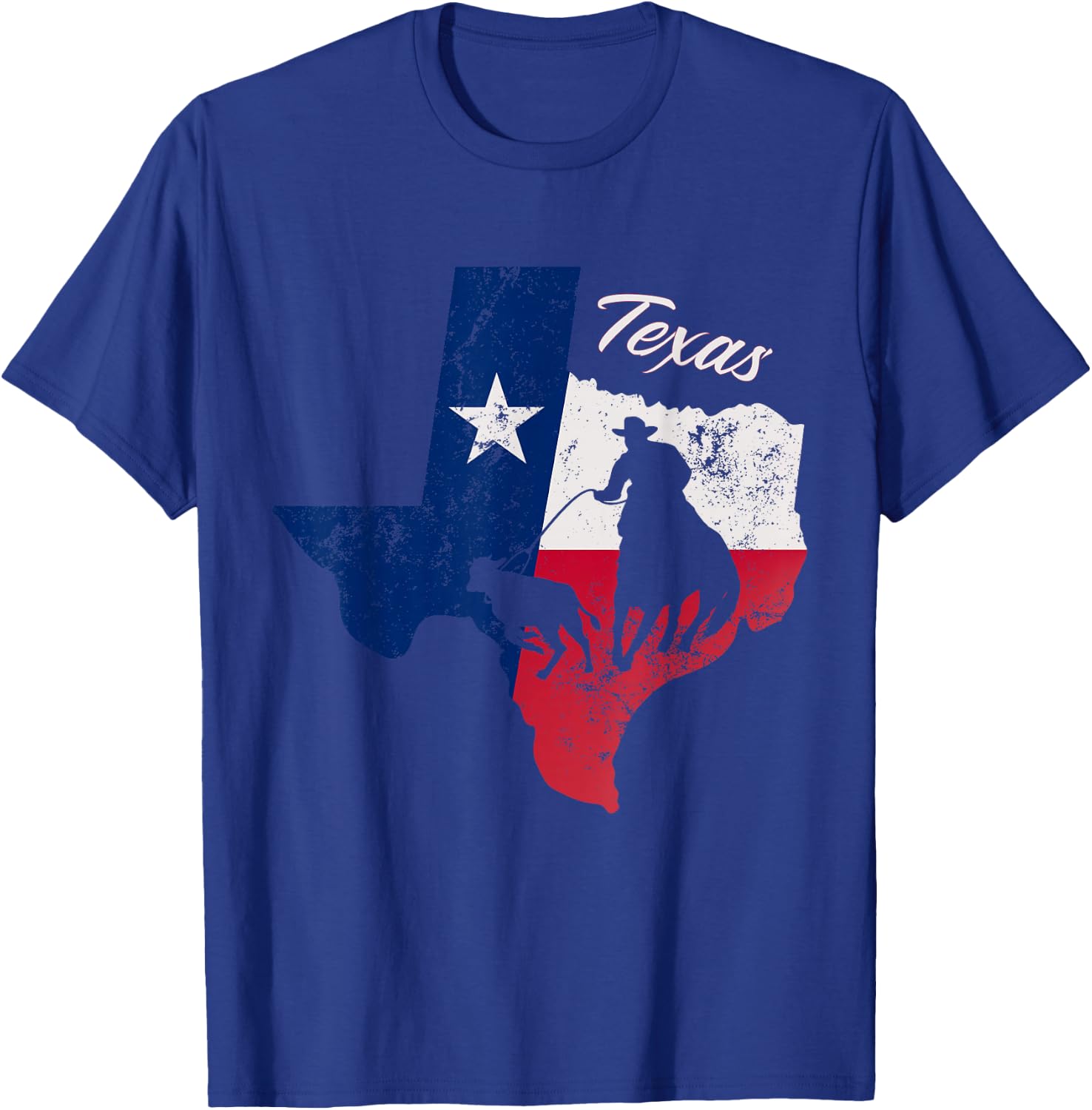 State of Texas Flag Map Distressed - Native Texan TX Classic T-Shirt - T-Shirt | Royal