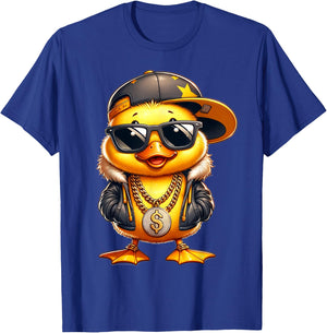 Entchen Designer Designs Cute Duckling Rapper , Children, Men, Women, Black, S T-Shirt - T-Shirt | Royal