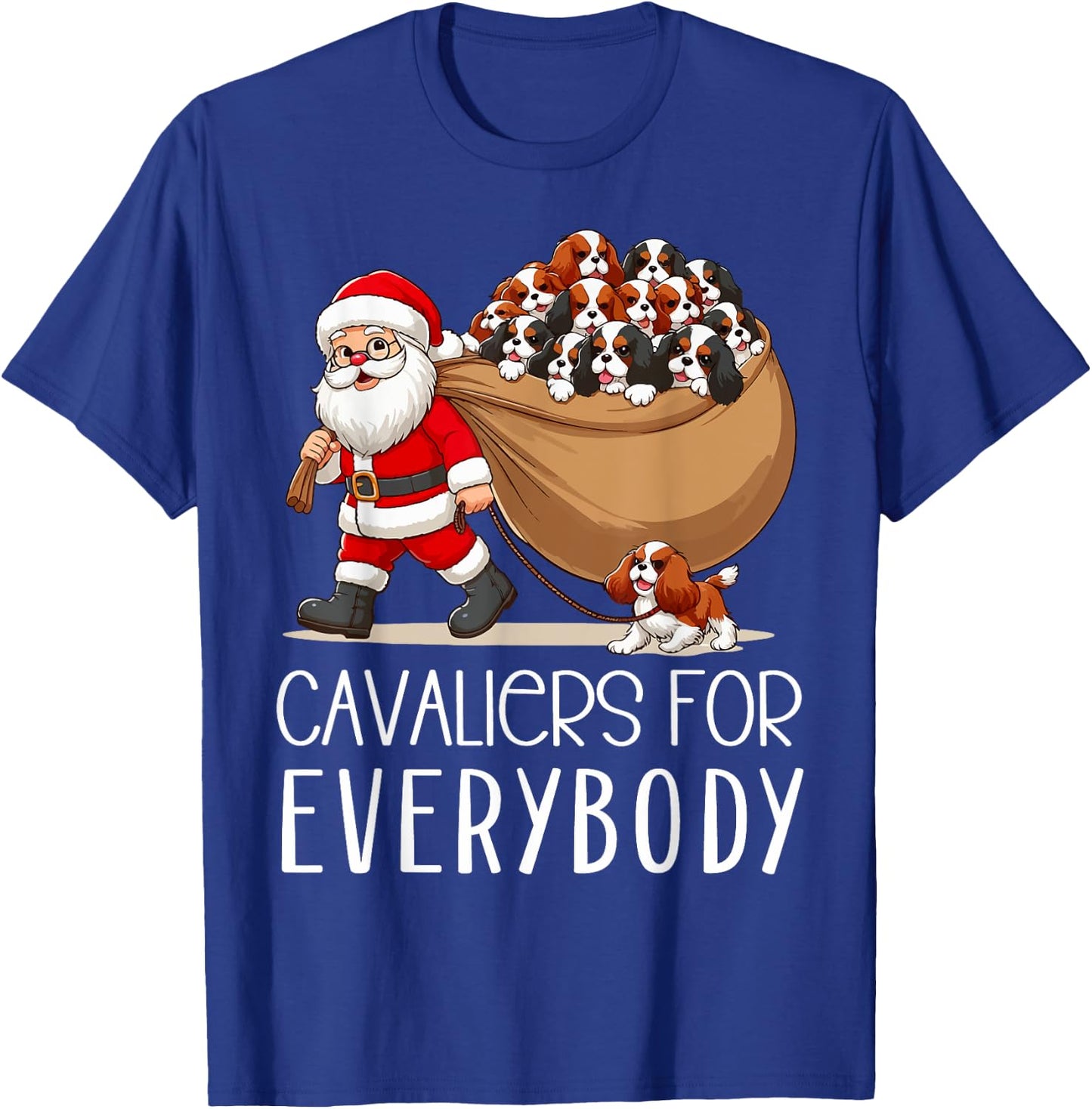 Cavalier King Charles Spaniel Christmas Funny Cavalier Dog Women Kids T-Shirt - T-Shirt | Royal