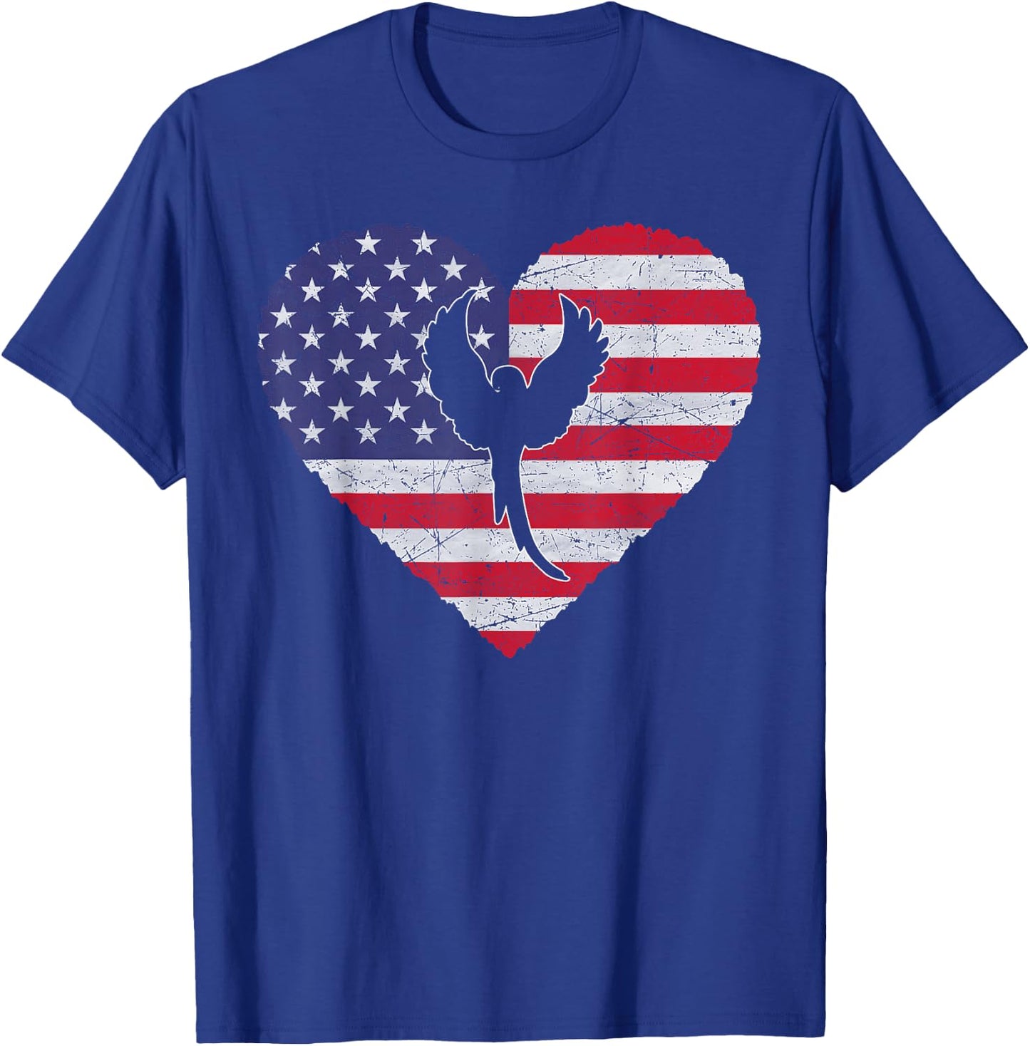 4th Of July Parrot American Flag Patriotic Kids Men T-Shirt - T-Shirt | Royal