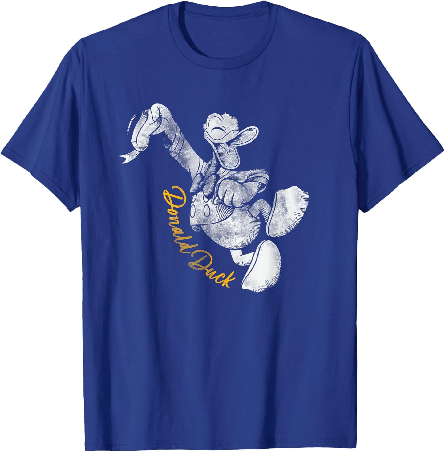 Disney Donald Duck Dance Classic Vintage Retro Distressed T-Shirt - T-Shirt | Royal