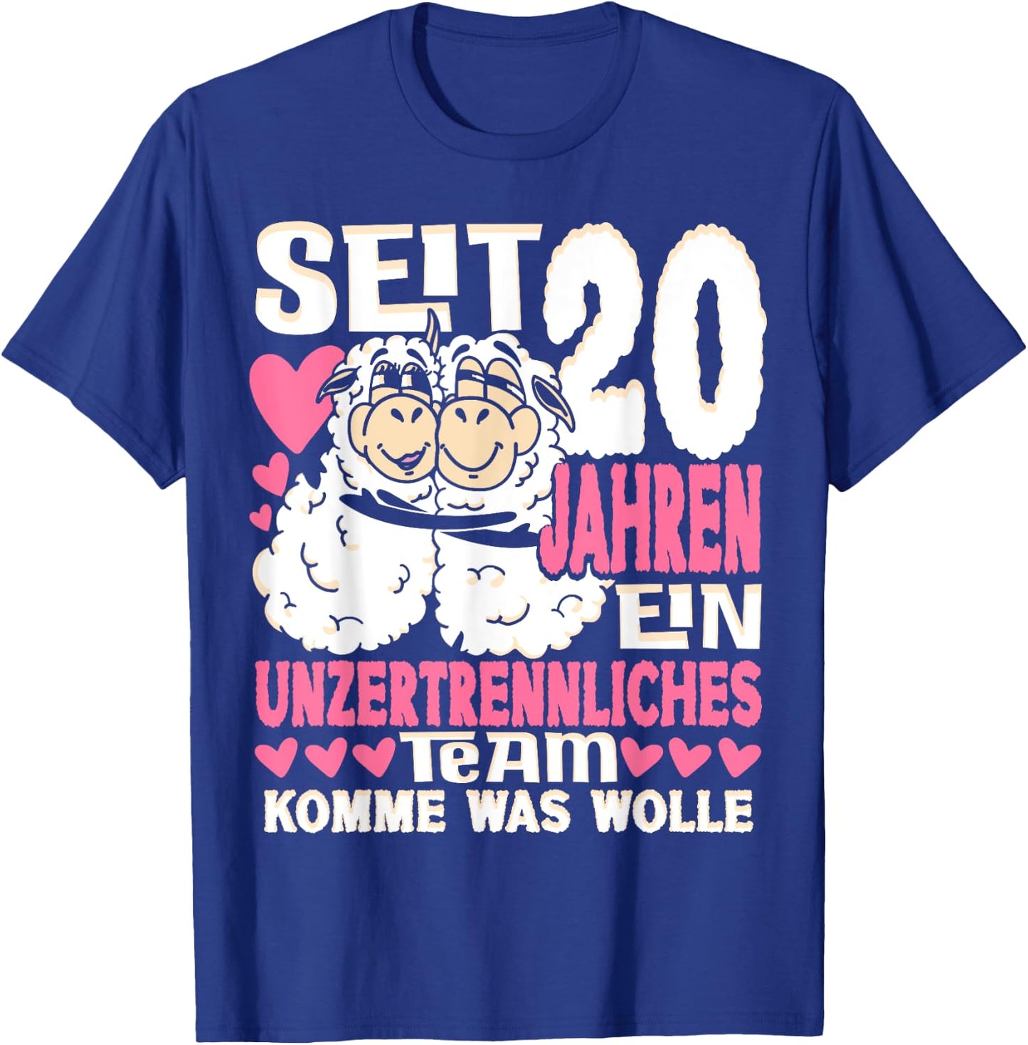 Porzellanhochzeit 20 Jahre Verheiratet Hochzeitstag T-Shirt - T-Shirt | Royal