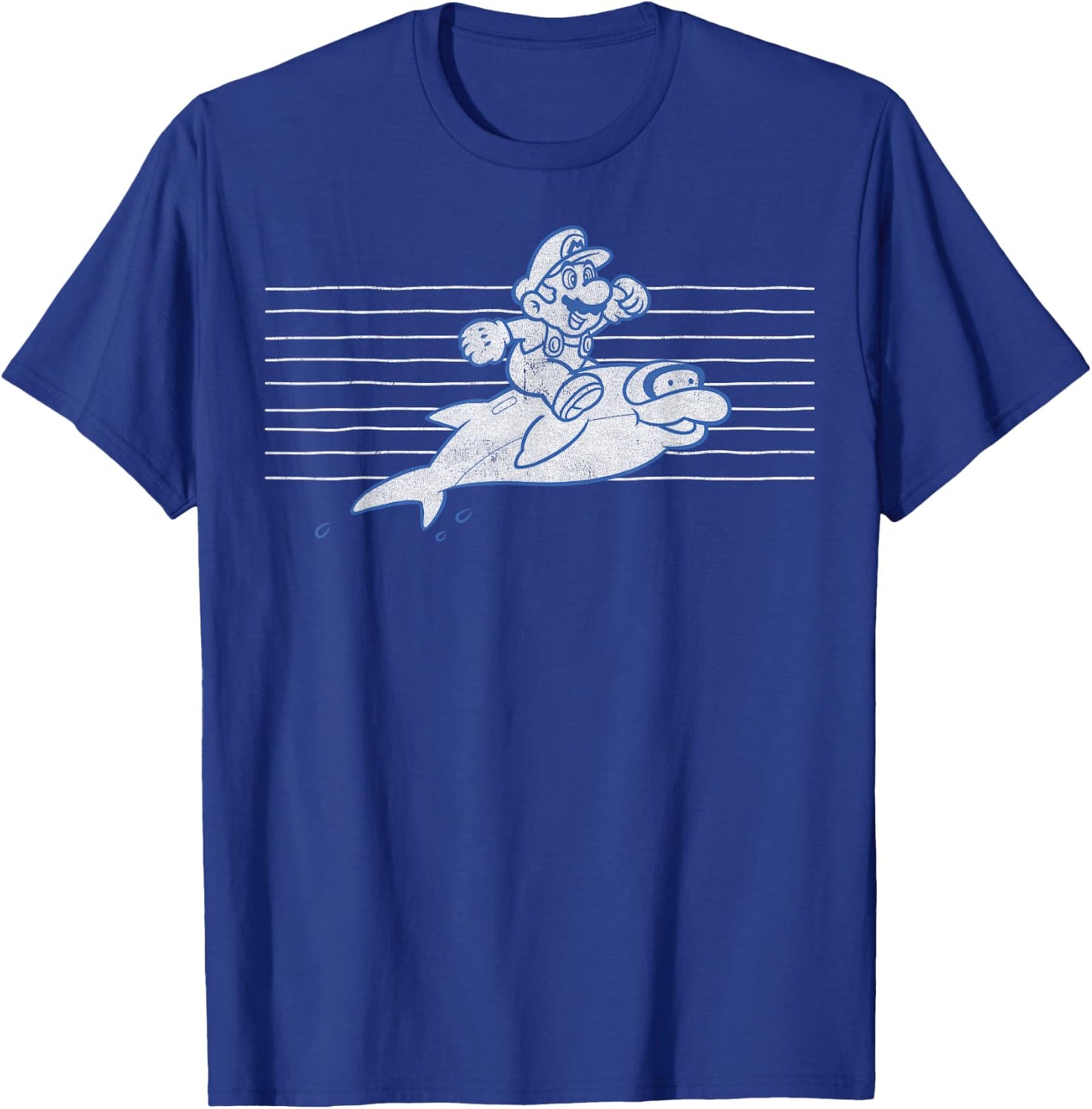 Nintendo Super Mario Swimming With Friends T-Shirt - T-Shirt | Royal