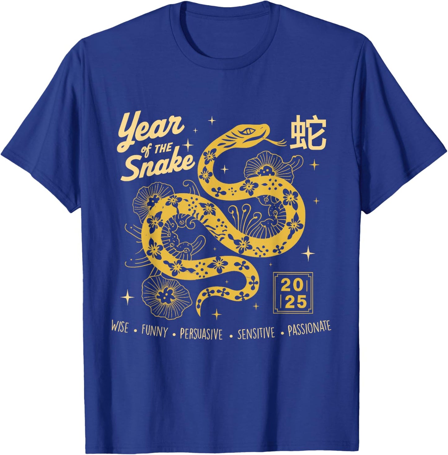 Happy Lunar Chinese New Year Of The Snake 2025 Zodiac Women T-Shirt - T-Shirt | Royal
