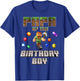 Papa Of The Birthday Boy Video Gamer Pixel Number T-Shirt - T-Shirt | Royal