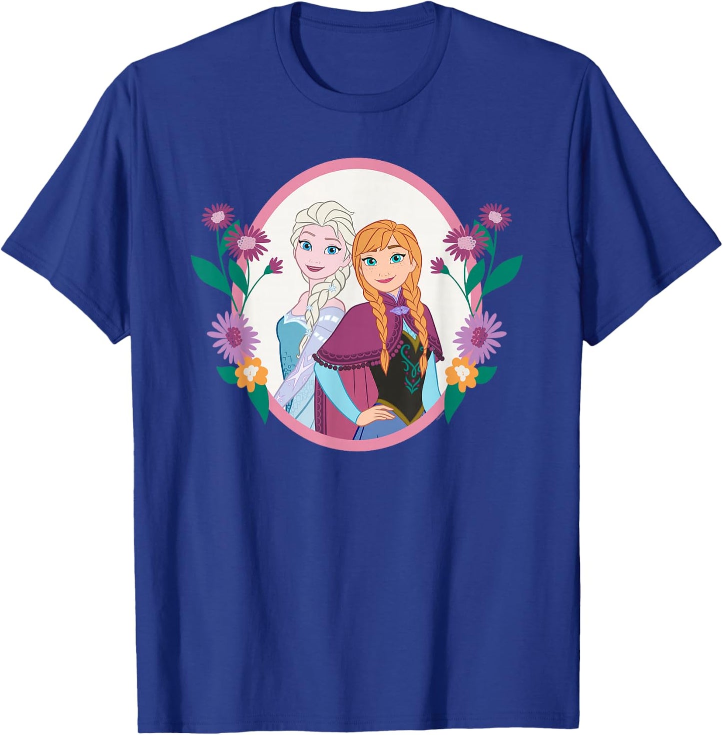 Disney Princess Frozen Elsa and Anna Easter Spring Flowers T-Shirt - T-Shirt | Royal