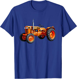 Classic Orange Tractor Retro Farming Design T-Shirt - T-Shirt | Royal