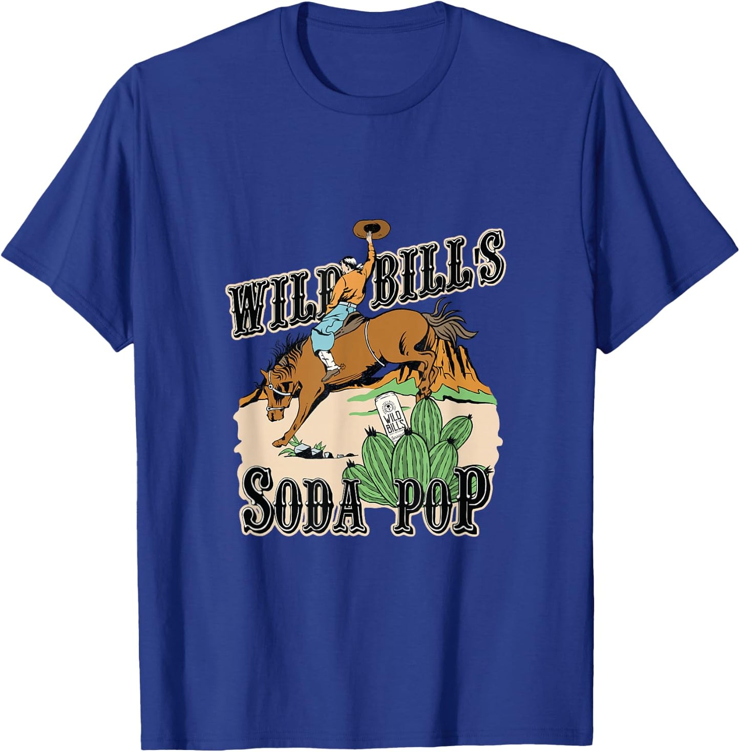Buckin' Bronco Desert: Wild Bill's Classic Sarsaparilla T-Shirt - T-Shirt | Royal