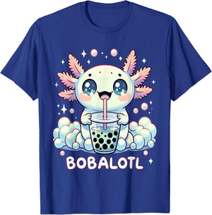 Axolotl Bubble Tea Anime Kawaii Cute Axolotl T-Shirt - T-Shirt | Royal
