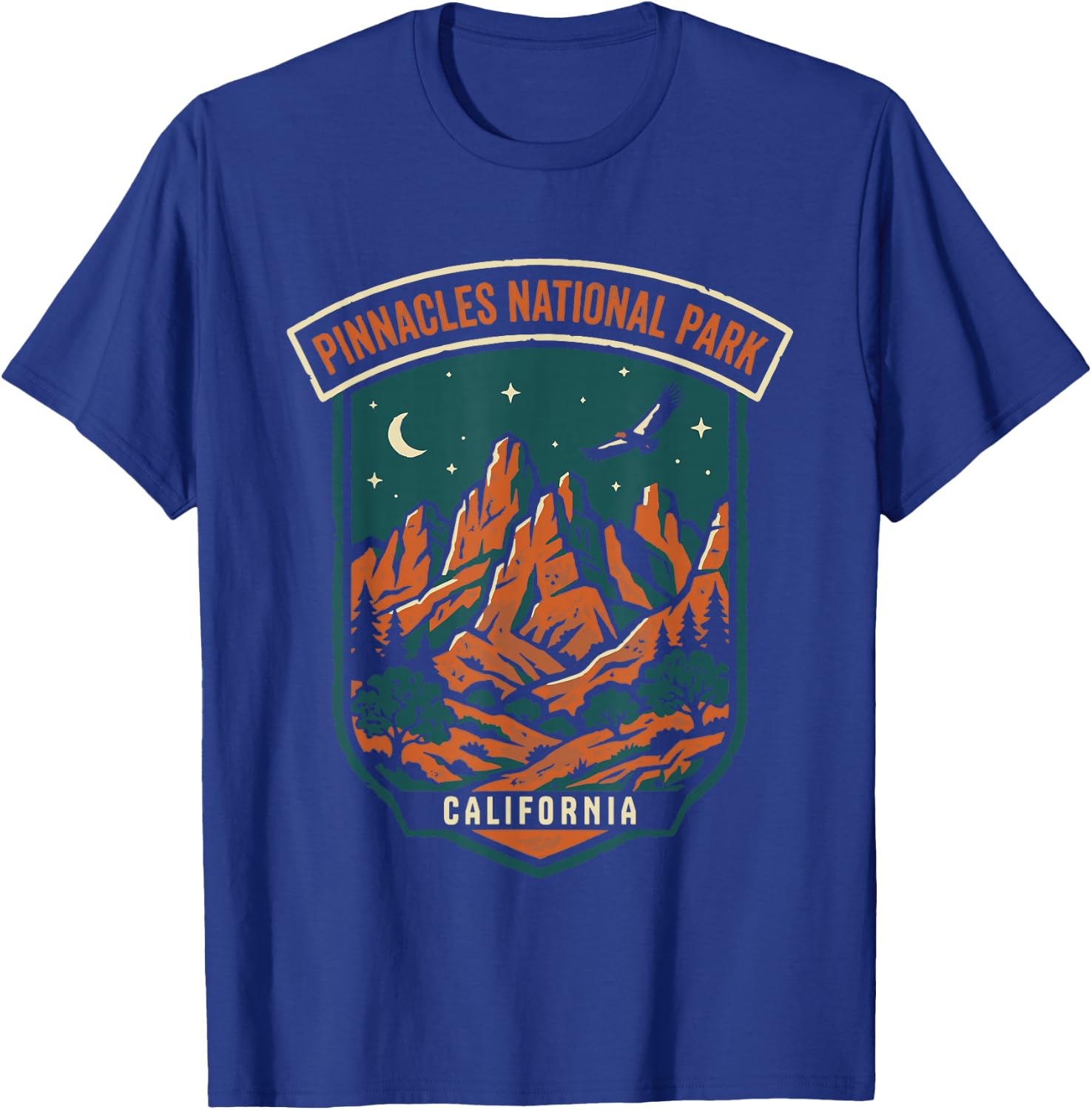 Pinnacles National Park California Vintage Design T-Shirt - T-Shirt | Royal