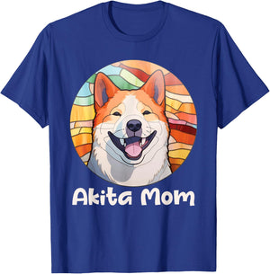 Akita Mom - Vintage Mother's Day Dog Lover Pet Trainer Women Kids T-Shirt - T-Shirt | Royal