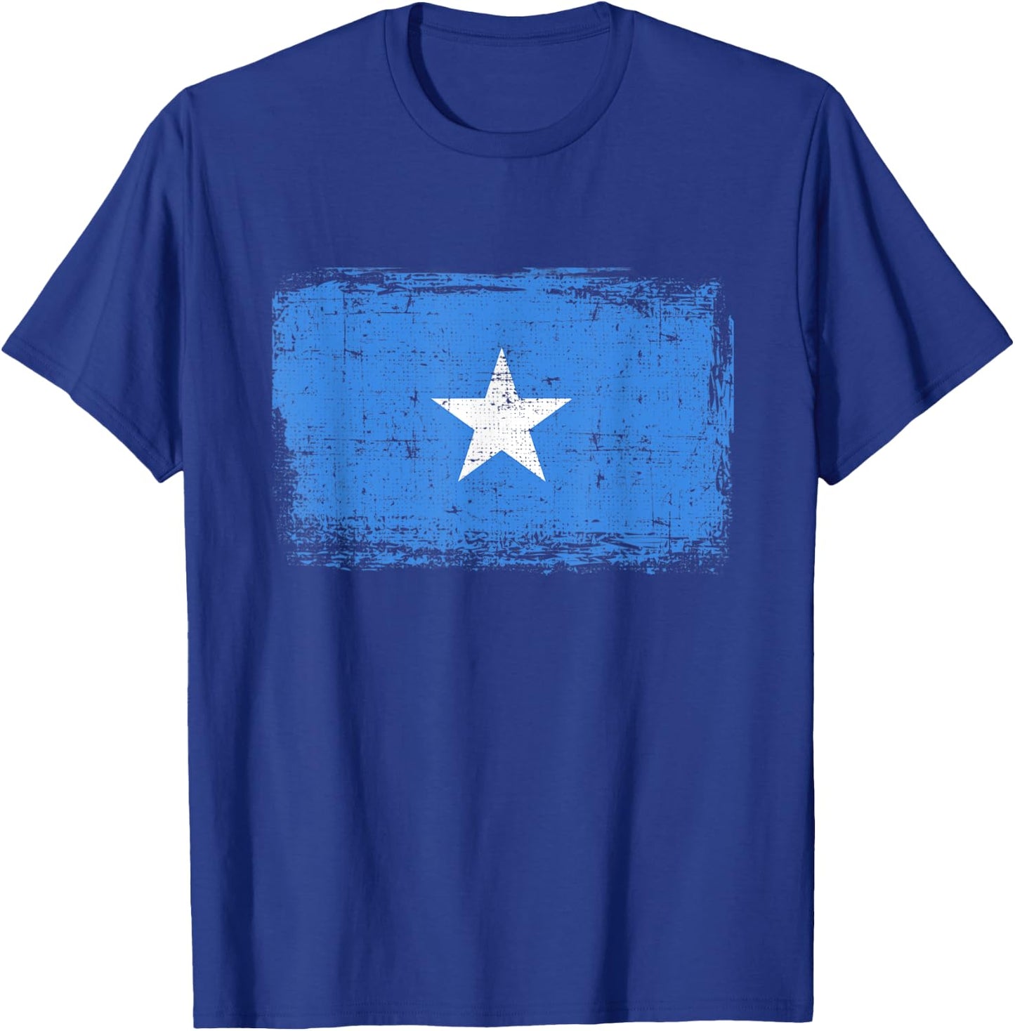 Somalia Flag T Shirt Distressed Vintage T-Shirt - T-Shirt | Royal