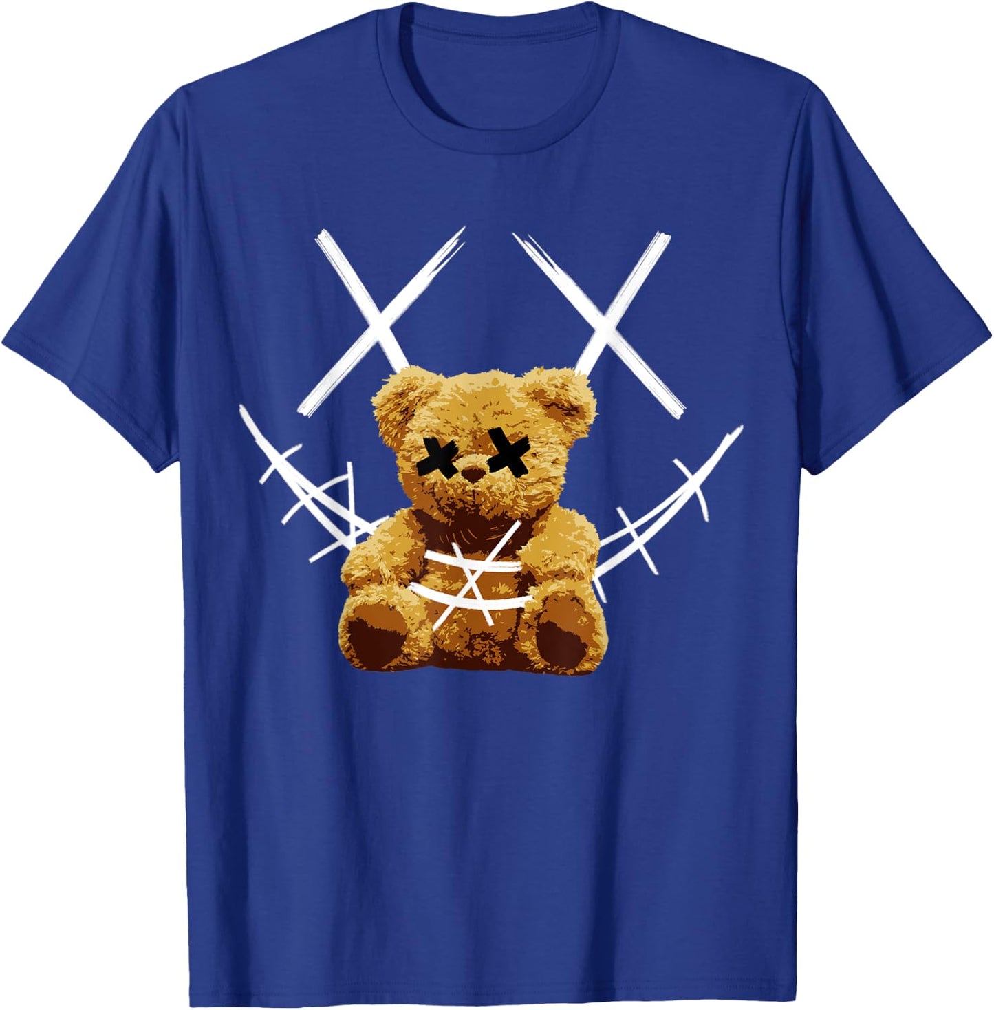 Niedlicher großer Regenbogen-Teddybär mit Stacheldraht-Gesicht T-Shirt - T-Shirt | Royal