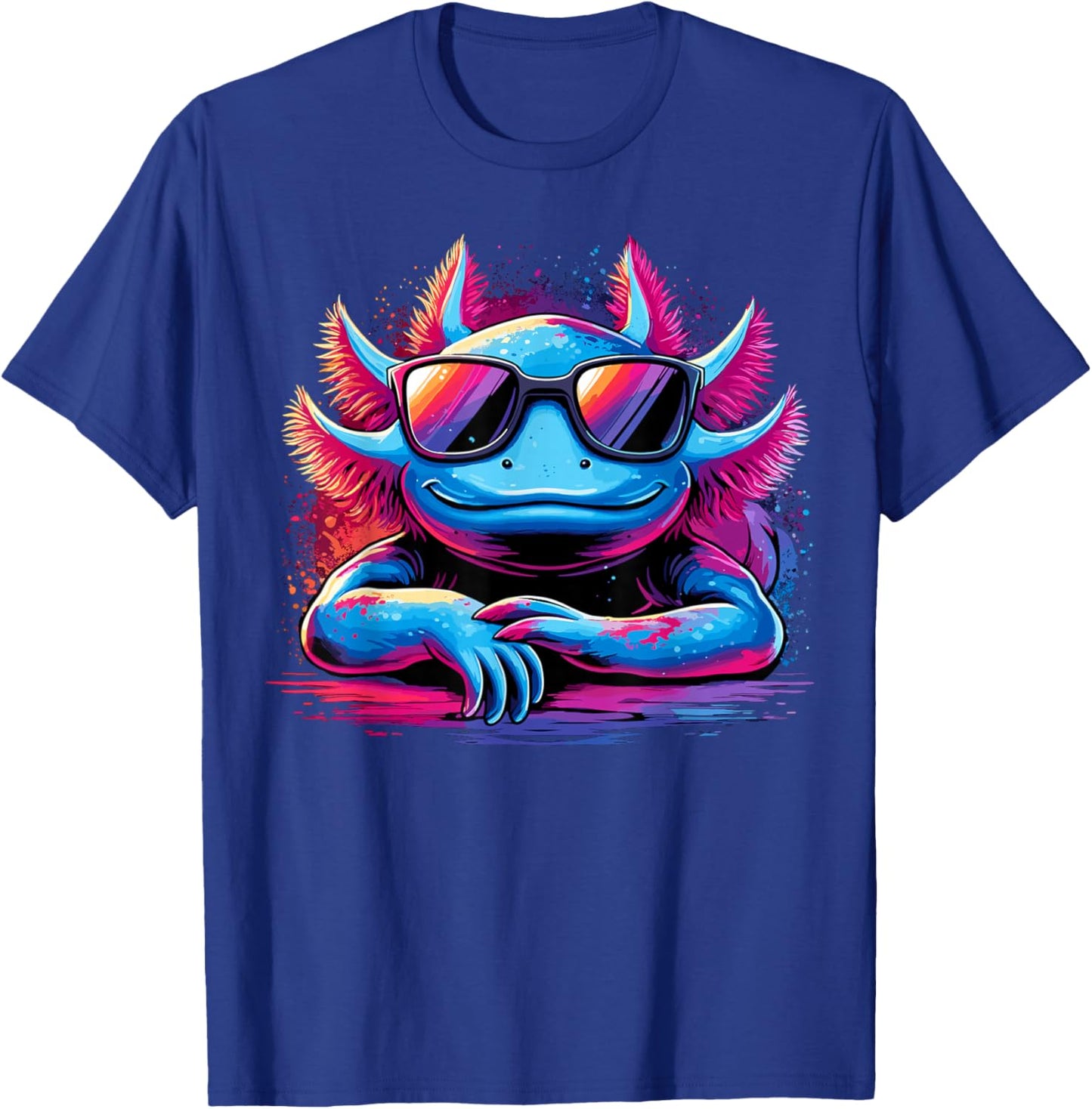 Axolotl Colorful Anime Cute Kawaii Axolotl T-Shirt - T-Shirt | Royal