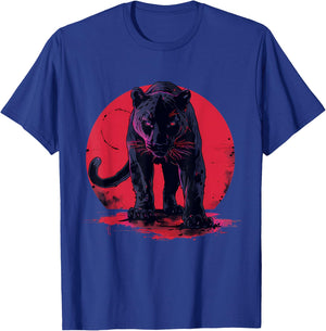 Panther Animal Art Splash Wildlife Motif Panther Lover T-Shirt - T-Shirt | Royal